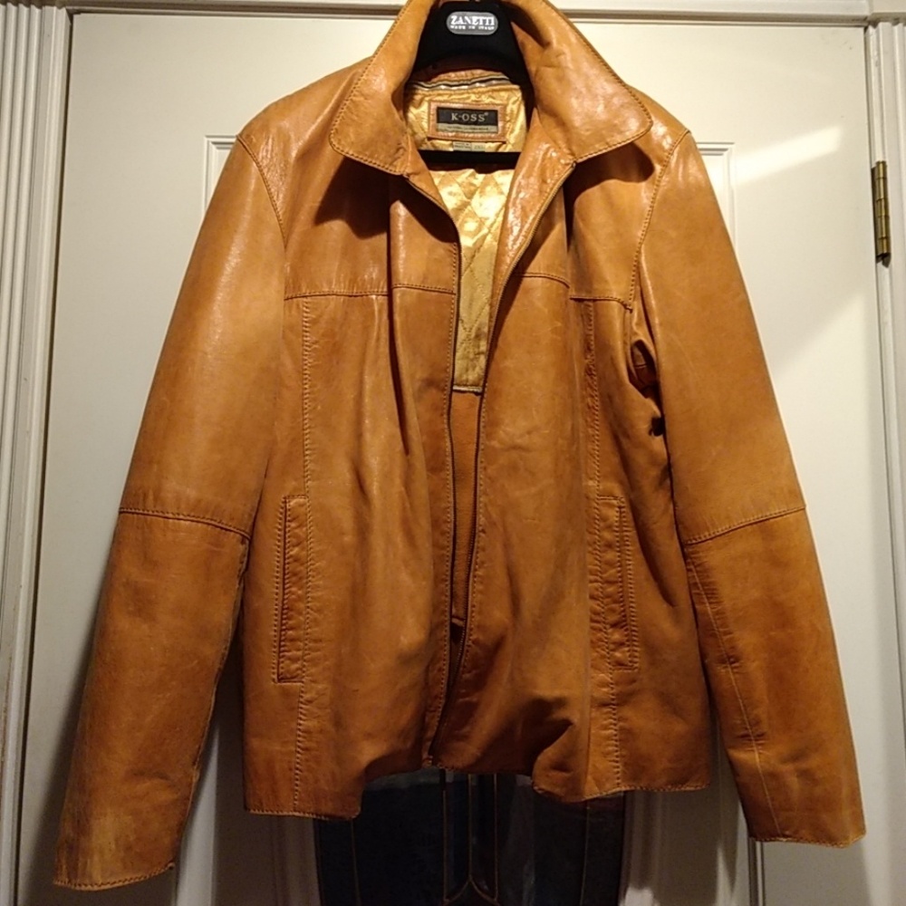 Real Leather Bomber Jacket
